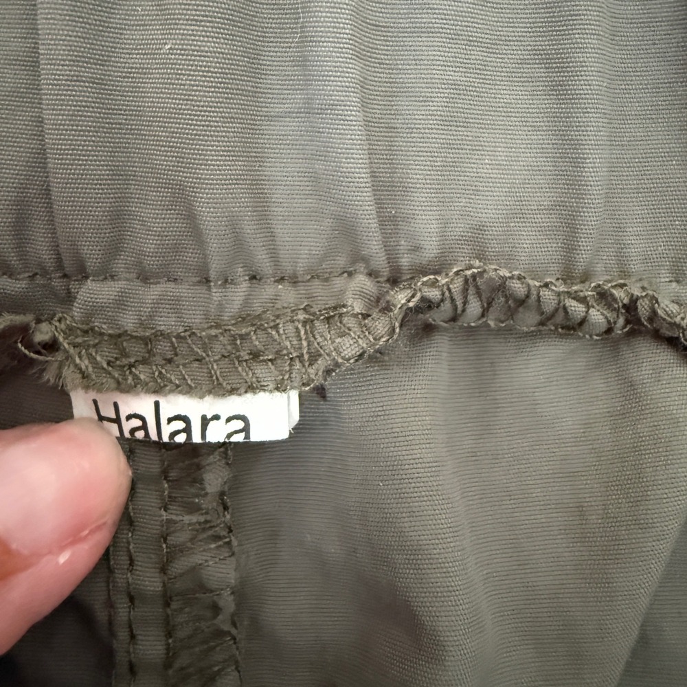 Halara Mid Rise Wide Leg Olive Green Cargo Pants Tech Utility Gorpcore Small - Picture 8 of 8